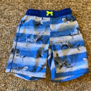 Kids Shark Swim Shorts Size 6-7